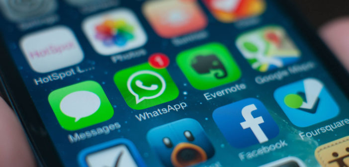 iPhone WhatsApp message