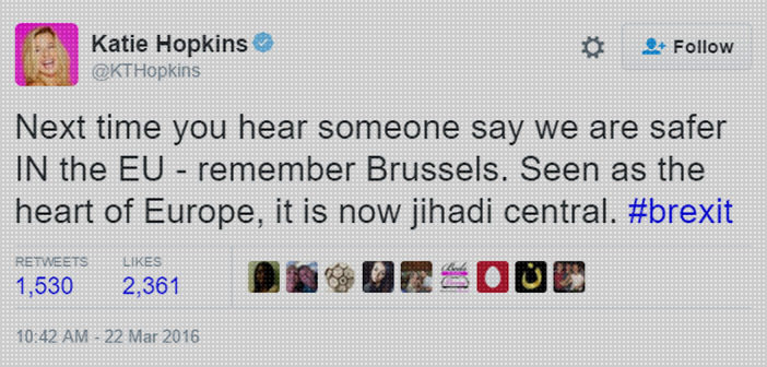 Brussels attacks - Brexit opportunism