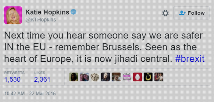 Brussels attacks - Brexit opportunism