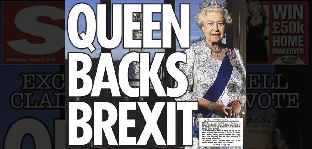 The Sun: Queen backs Brexit