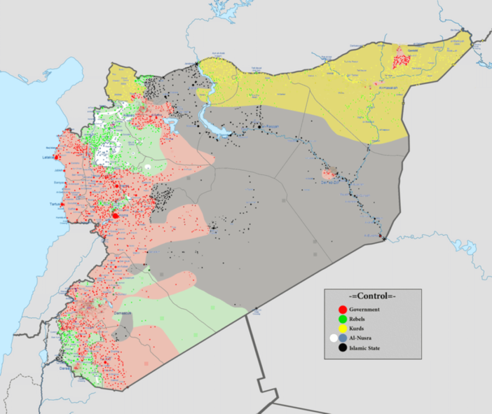 The situation in Syria this month.