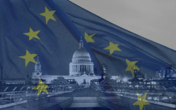 Brexit: EU flag over St Paul's Cathedral