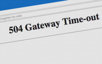 GOV.UK voter registration error 504