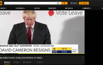 Boris Johnson video on Pornhub