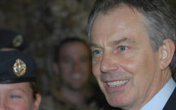 Tony Blair with the military