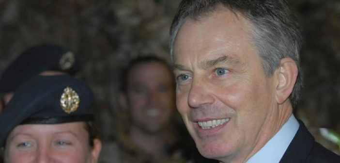 Tony Blair with the military