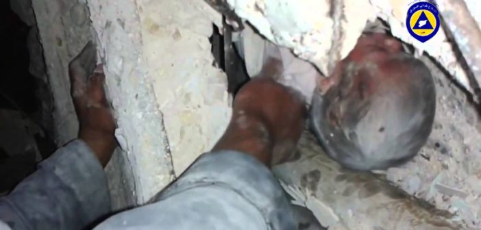 White Helmets rescue baby