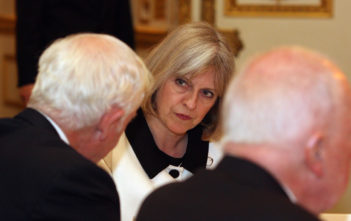 Theresa May in negotiations