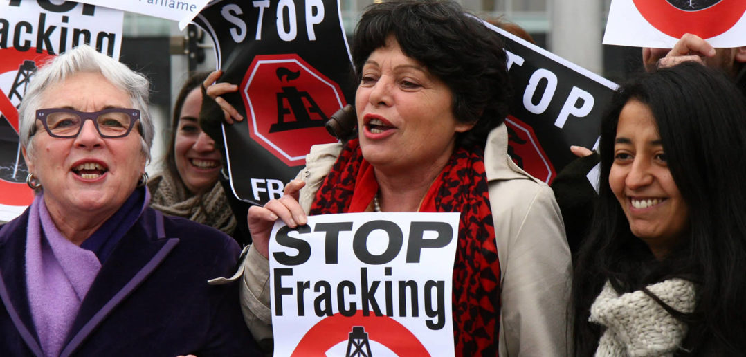 Stop fracking protesters