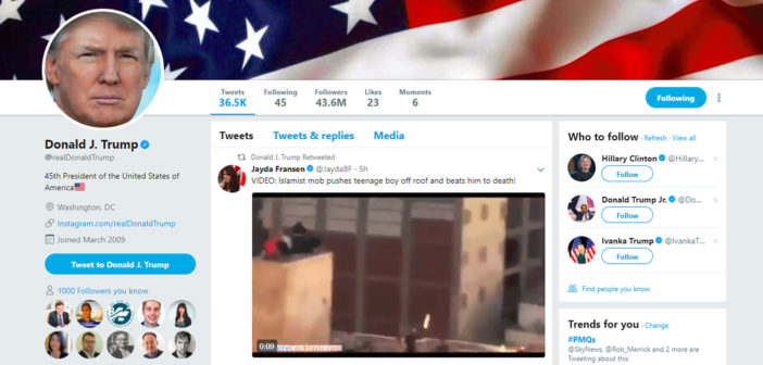 Donald Trump retweets Britain First