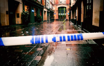 Police cordon off crime scene