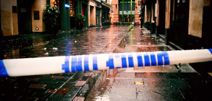 Police cordon off crime scene