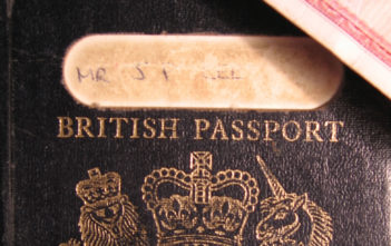 Blue British passsport