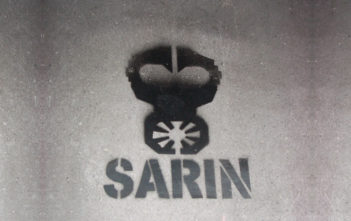 Sarin gas mask graffiti