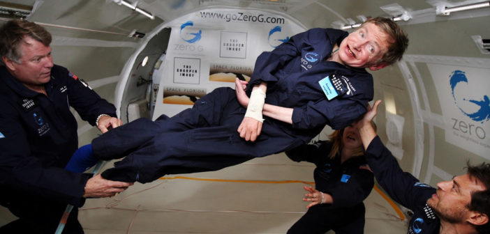 Stephen Hawking experiencing zero gravity