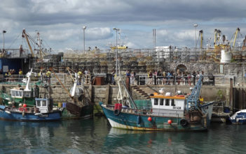 Fishing boats in Devon, UK