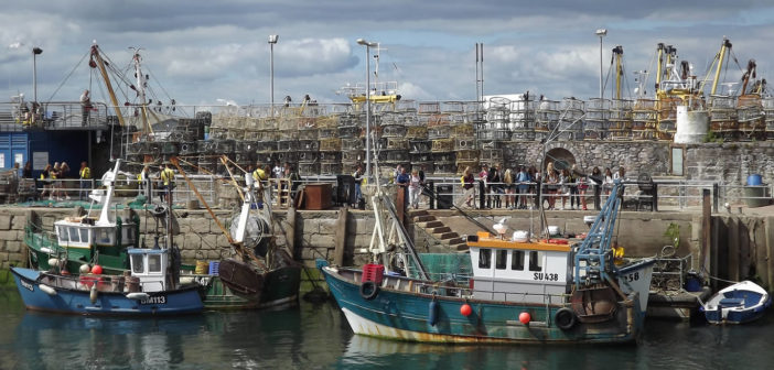 Fishing boats in Devon, UK