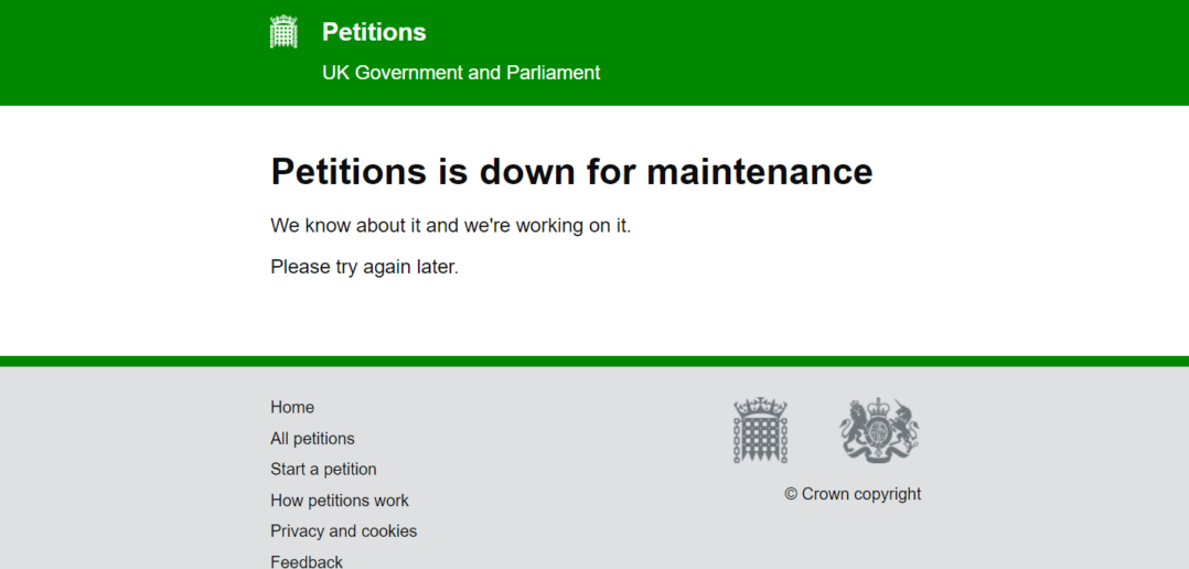 Government petitions website crashes with volume of people calling for revocation of Article 50