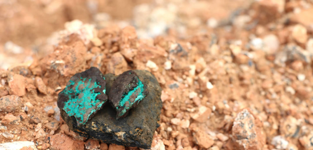 Cobalt, copper, and malachite