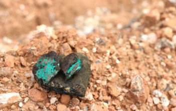 Cobalt, copper, and malachite