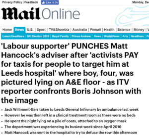 Daily Mail story 09/12/2019