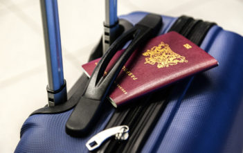 Passport and suitcase