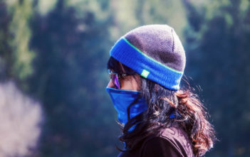 Coronavirus - woman wears face-mask