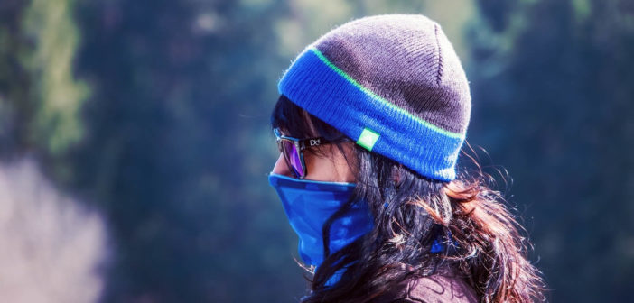 Coronavirus - woman wears face-mask