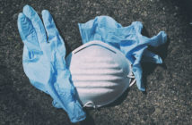 Coronavirus mask and gloves