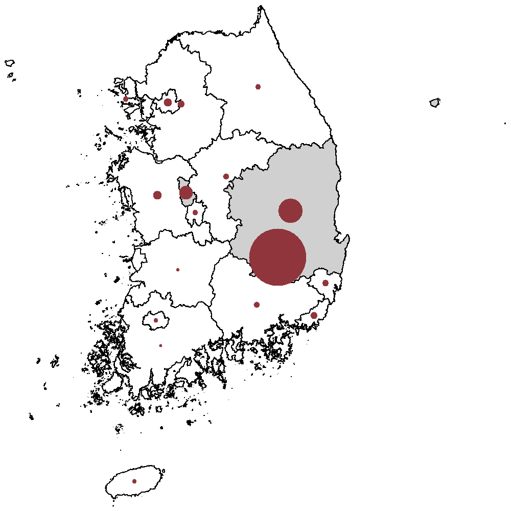 Outbreaks in South Korea