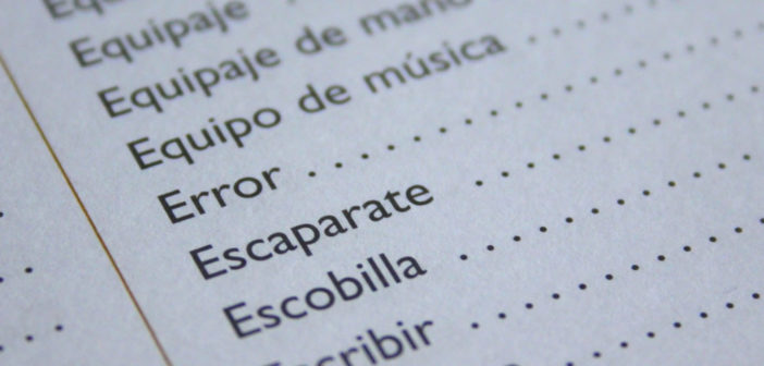 Spanish translation dictionary