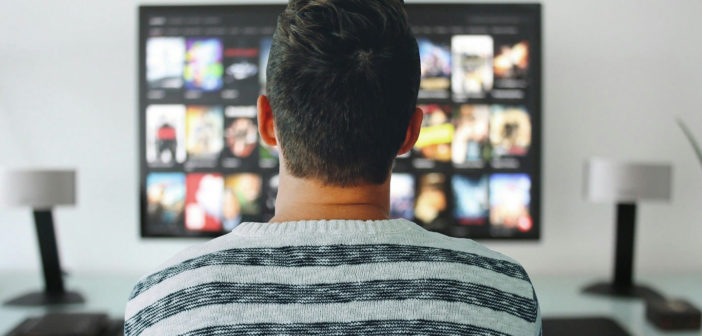 Man watches television