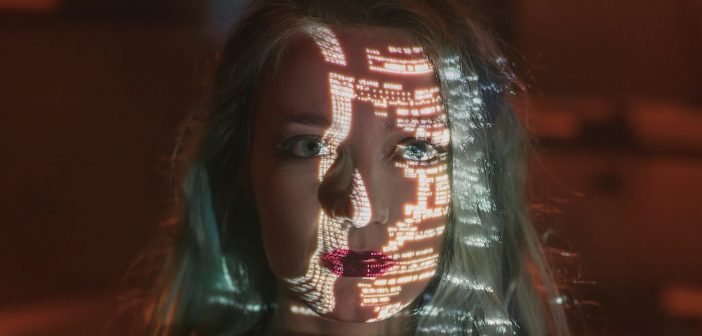 Woman looking at a screen