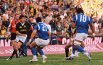 South Africa's Percy Montgomery against Samoa